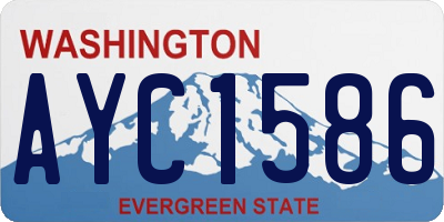 WA license plate AYC1586
