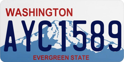 WA license plate AYC1589