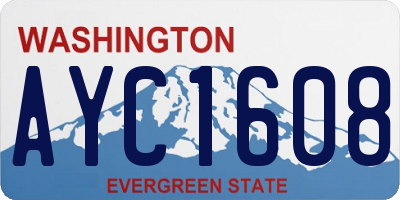WA license plate AYC1608
