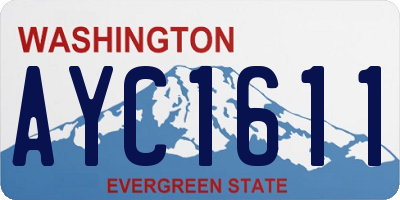 WA license plate AYC1611