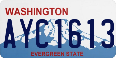 WA license plate AYC1613