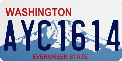 WA license plate AYC1614