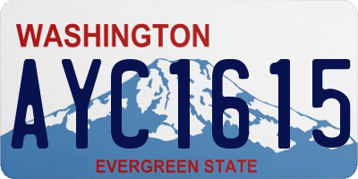 WA license plate AYC1615