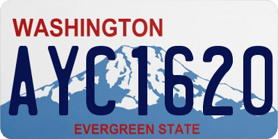 WA license plate AYC1620
