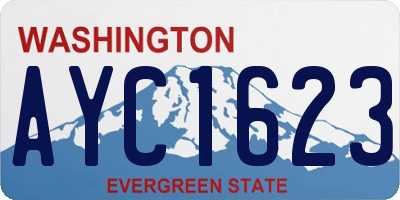 WA license plate AYC1623