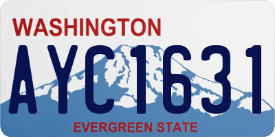 WA license plate AYC1631
