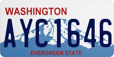 WA license plate AYC1646