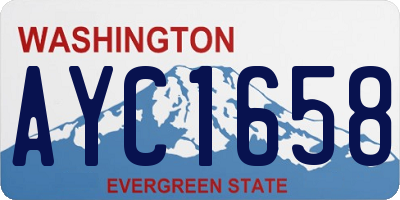 WA license plate AYC1658