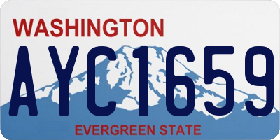WA license plate AYC1659