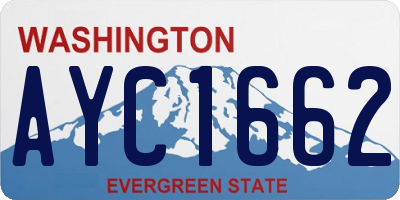 WA license plate AYC1662