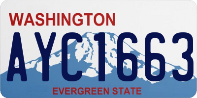 WA license plate AYC1663