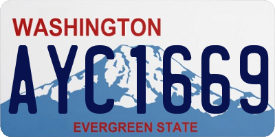 WA license plate AYC1669