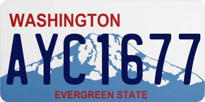 WA license plate AYC1677