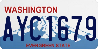WA license plate AYC1679