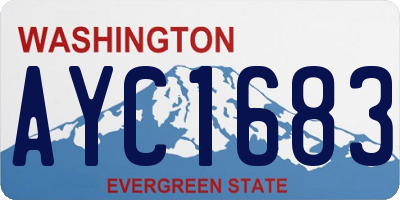 WA license plate AYC1683