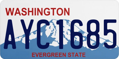 WA license plate AYC1685