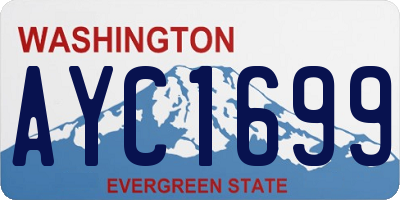 WA license plate AYC1699