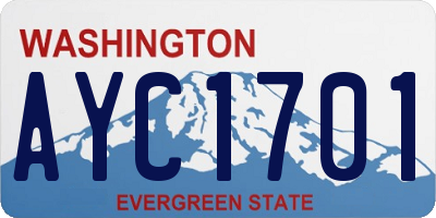 WA license plate AYC1701