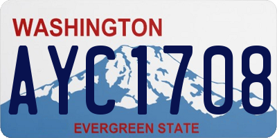 WA license plate AYC1708