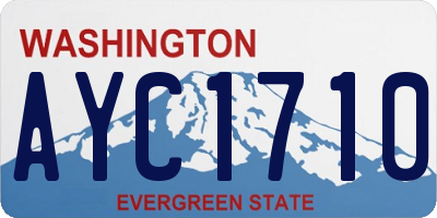 WA license plate AYC1710
