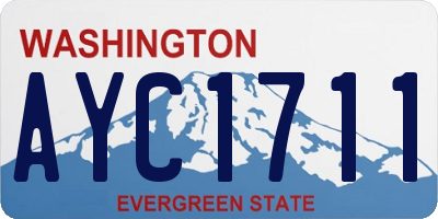 WA license plate AYC1711