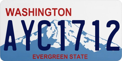 WA license plate AYC1712