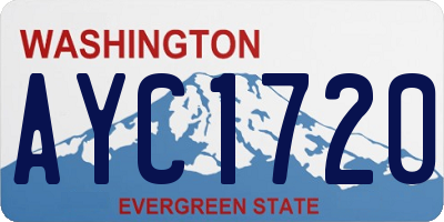WA license plate AYC1720