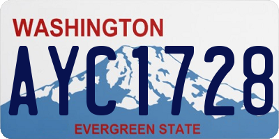 WA license plate AYC1728
