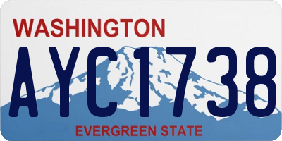 WA license plate AYC1738
