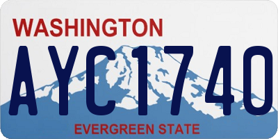 WA license plate AYC1740
