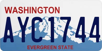 WA license plate AYC1744
