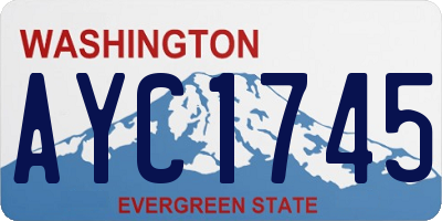 WA license plate AYC1745