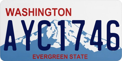WA license plate AYC1746