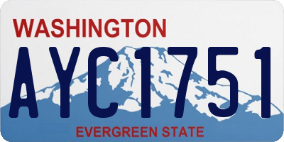 WA license plate AYC1751