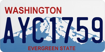 WA license plate AYC1759