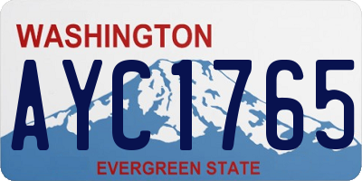 WA license plate AYC1765