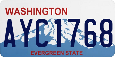 WA license plate AYC1768