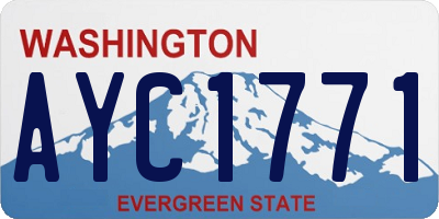 WA license plate AYC1771