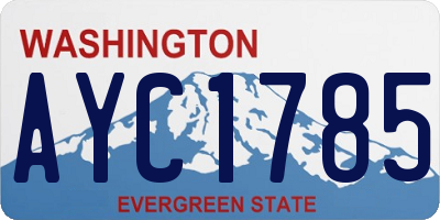 WA license plate AYC1785
