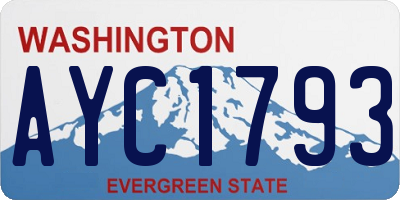 WA license plate AYC1793