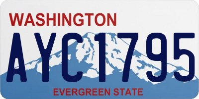 WA license plate AYC1795