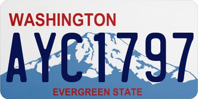 WA license plate AYC1797