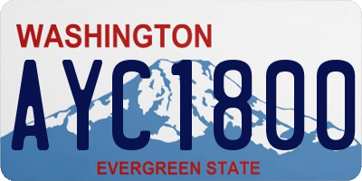 WA license plate AYC1800