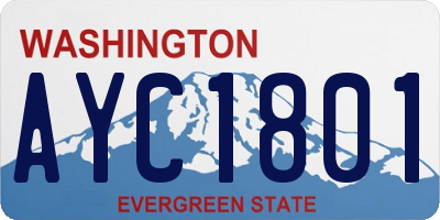 WA license plate AYC1801