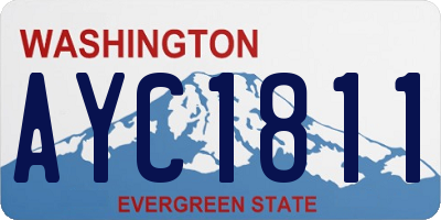 WA license plate AYC1811
