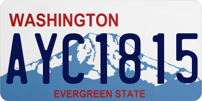 WA license plate AYC1815