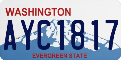 WA license plate AYC1817