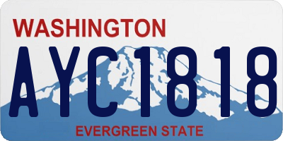 WA license plate AYC1818