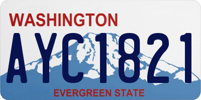 WA license plate AYC1821
