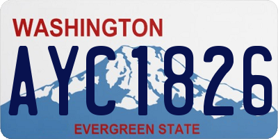 WA license plate AYC1826